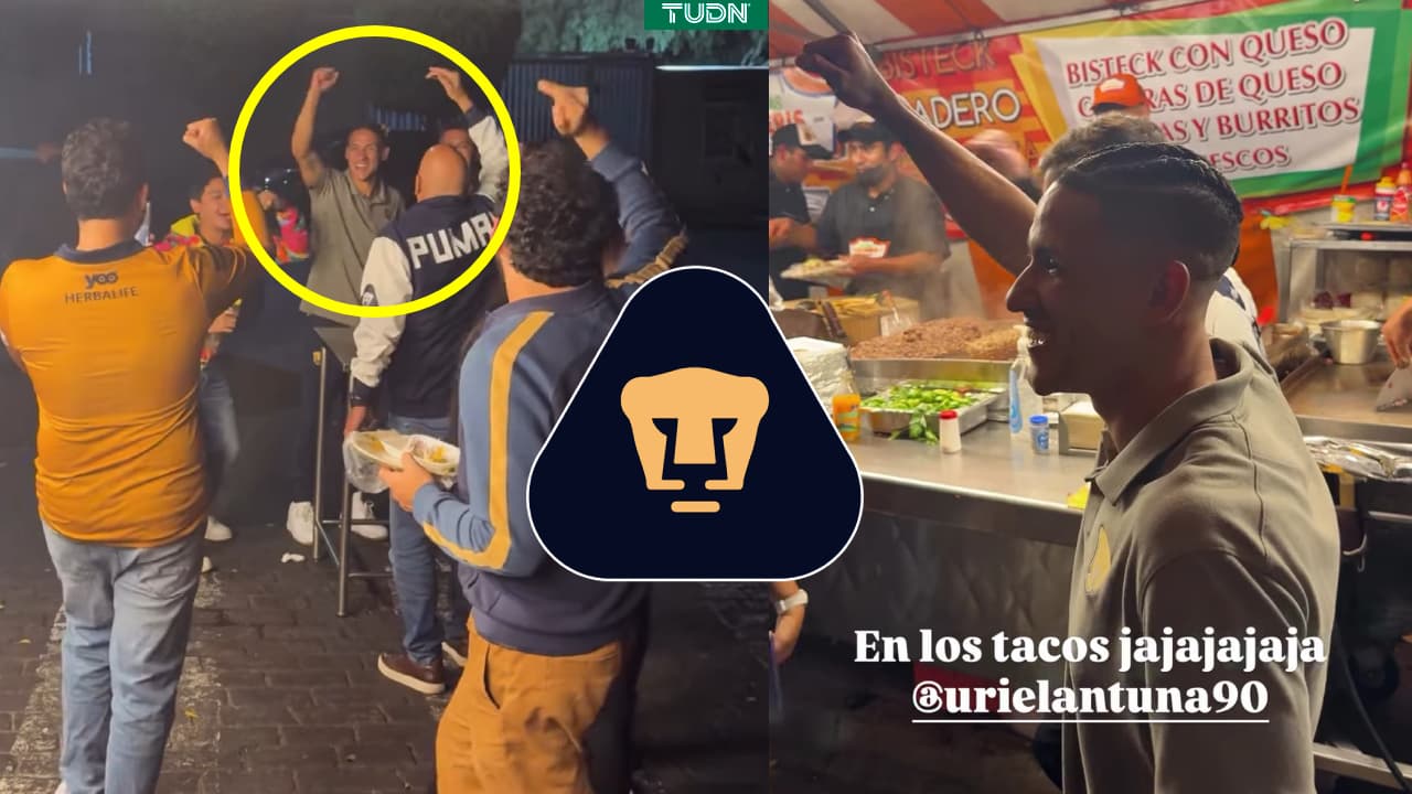 Uriel Antuna festeja eliminación de América comiendo tacos con afición de Pumas