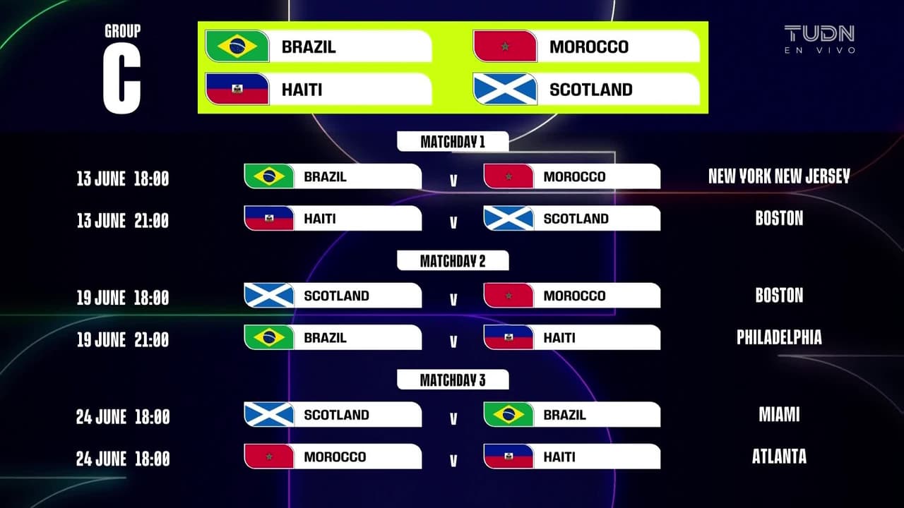 ¡Anoten la fecha del Brasil vs Marruecos!