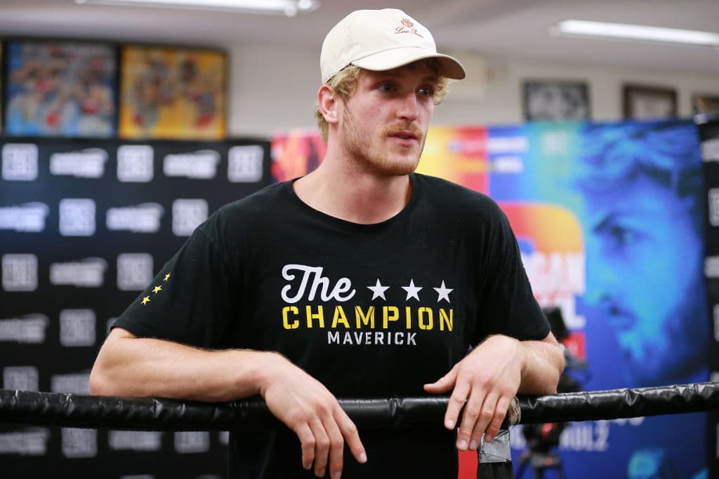 HOLLYWOOD, CALIFORNIA - OCTOBER 22: Paul Logan interview with the media during his Logan Paul Workout Showcase at Wild Card Boxing Club on October 22, 2019 in Hollywood, California. (Photo by Leon Bennett/Getty Images)