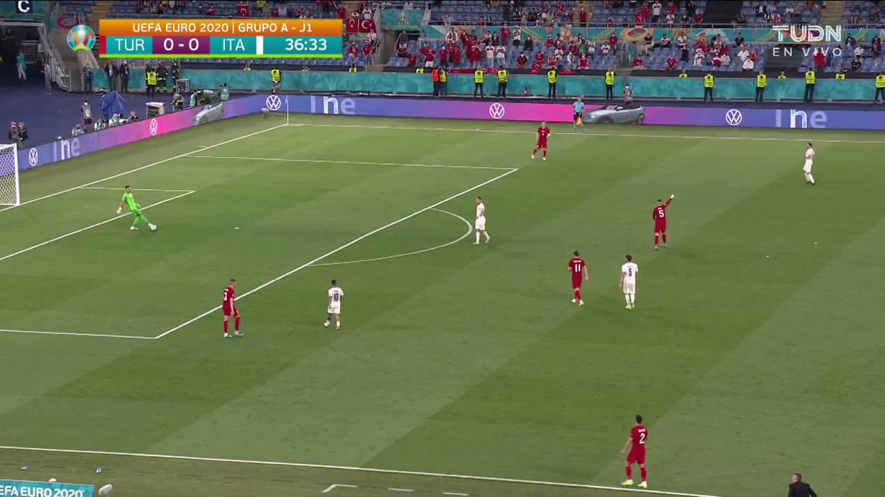 ¡TIRO ATAJADO! disparo por Lorenzo Insigne.