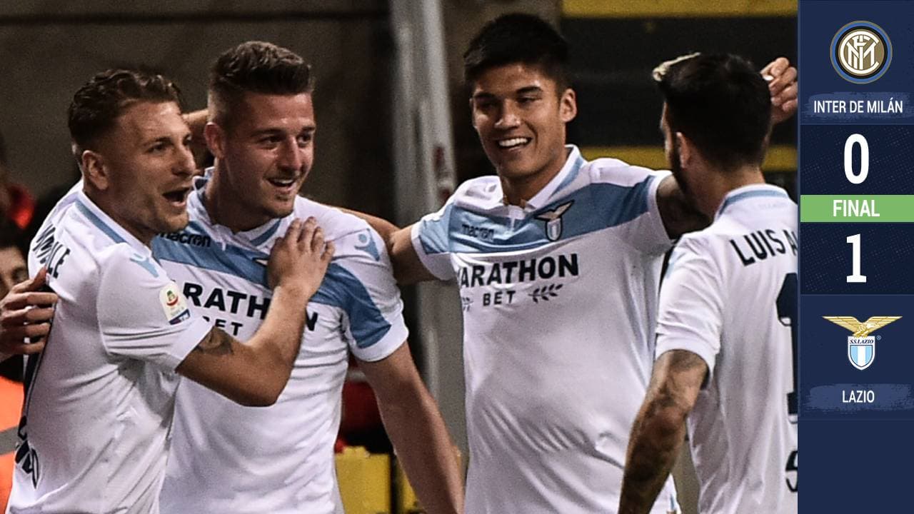 ¿E Icardi? La Lazio derrota al Inter de visita y se acerca a los puestos de Champions League