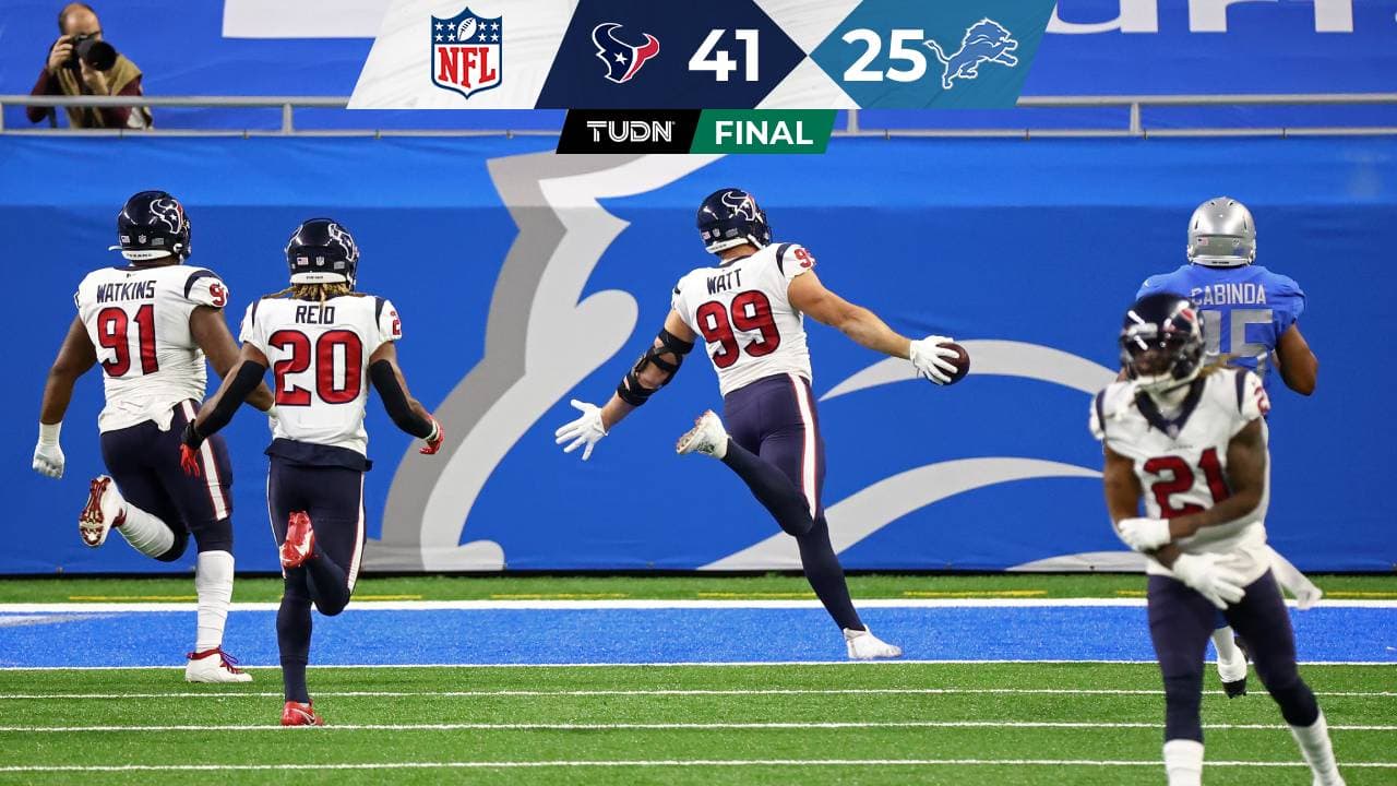 Texans despedaza a los Lions en Thanksgiving Day en la NFL