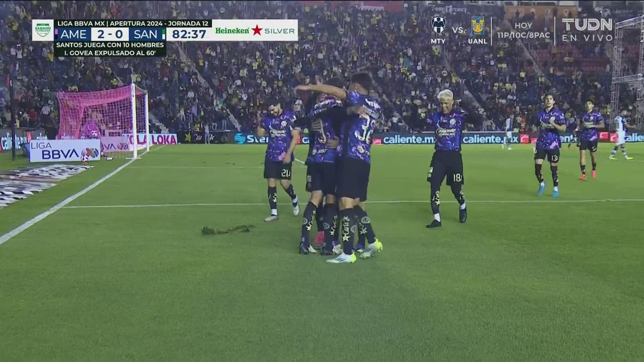 América vs. Santos EN VIVO: ¡Las Águilas golean en casa y se mantienen vivos!