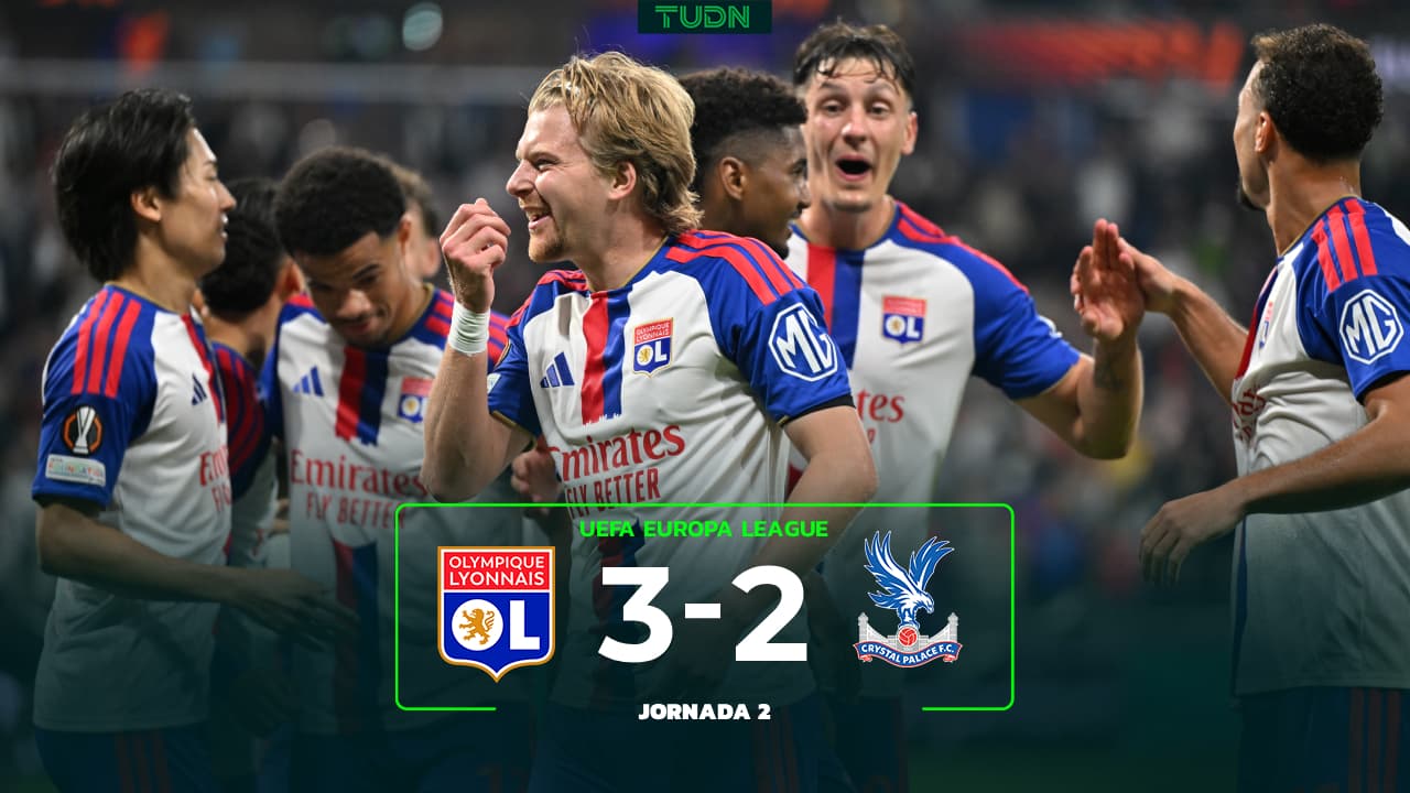 Lyon vence a Crystal Palace en Europa League ¿con el gol más feo de taquito?