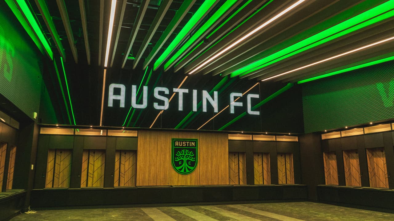 Así es el camarín principal de Austin FC.