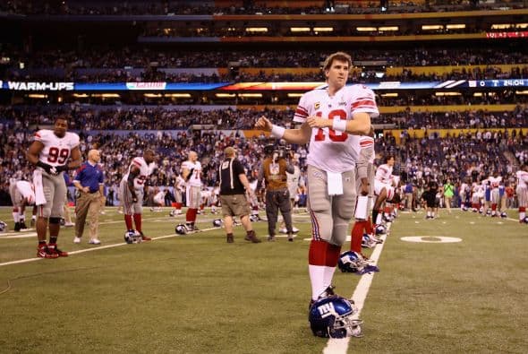 Los Giants durante el calentamiento.