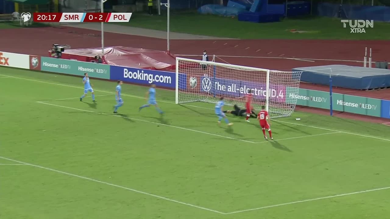 ¡Doblete de Lewandowski! Polonia ya golea a San Marino