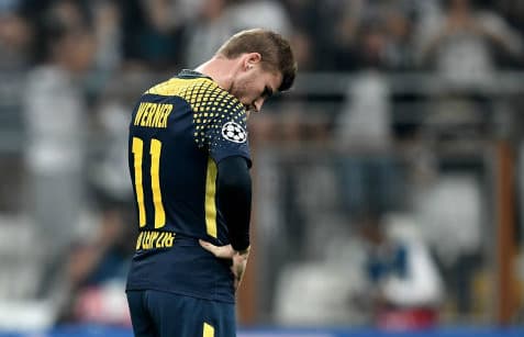 Werner durante el partido del Leipzig ante Besiktas.