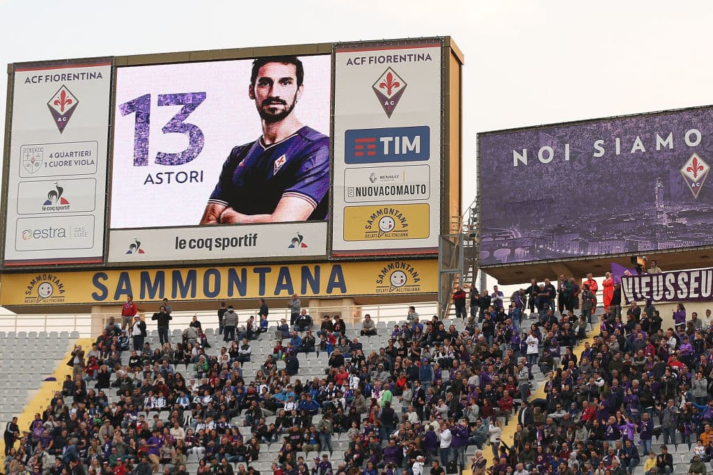 13. Davide Astori - Cagliari y Fiorentina, 2018.