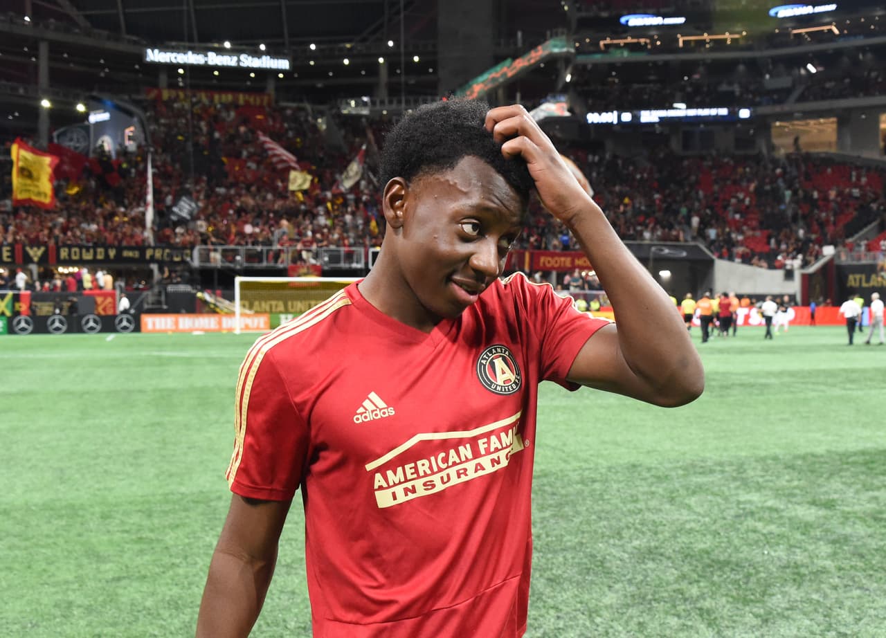 Para juventud, la de George Bello, el lateral de 16 años que marcó el primer tanto de la victoria 2-1 de Atlanta United frente a New England Revolution. (USA Today Images)