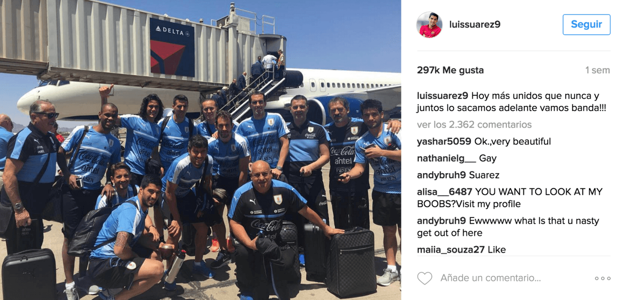 10. Luis Suarez llegaba con ánimos a la Copa América.