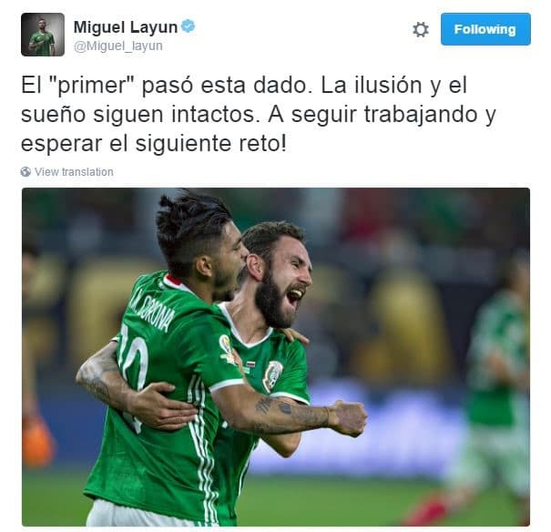 3. Layun, tras conocer a su rival en cuartos.