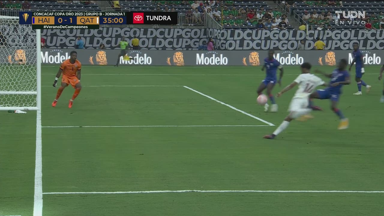 ¡Travesaño evita el segundo de Qatar sobre Haíti!