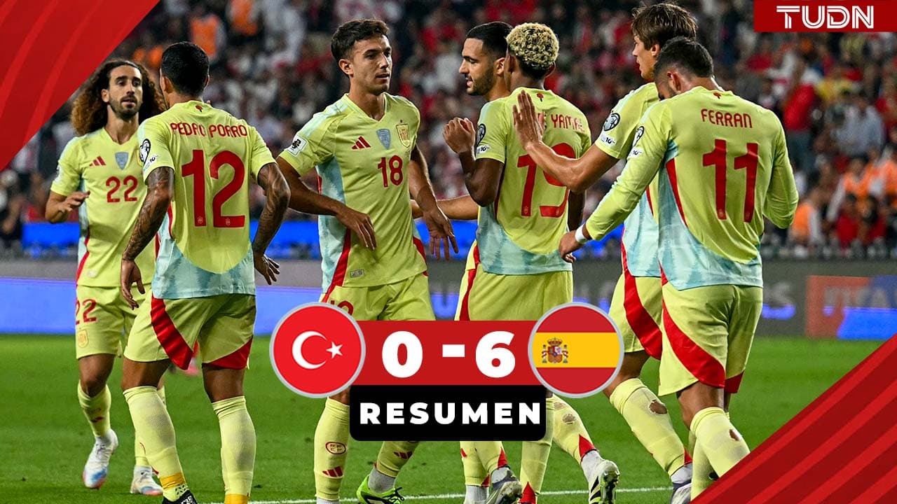Resumen | ¡Paliza histórica! España destroza 6-0 a Turquía