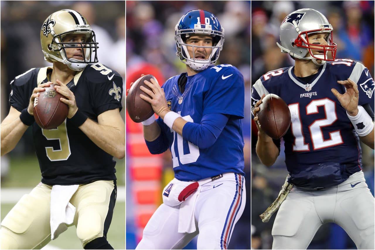 Drew Brees, Eli Manning y Tom Brady son algunos de los pocos quarterbacks que pueden presumir llegar a la campaña 2017 con 10 años o más controlando la ofensiva de un mismo equipo.