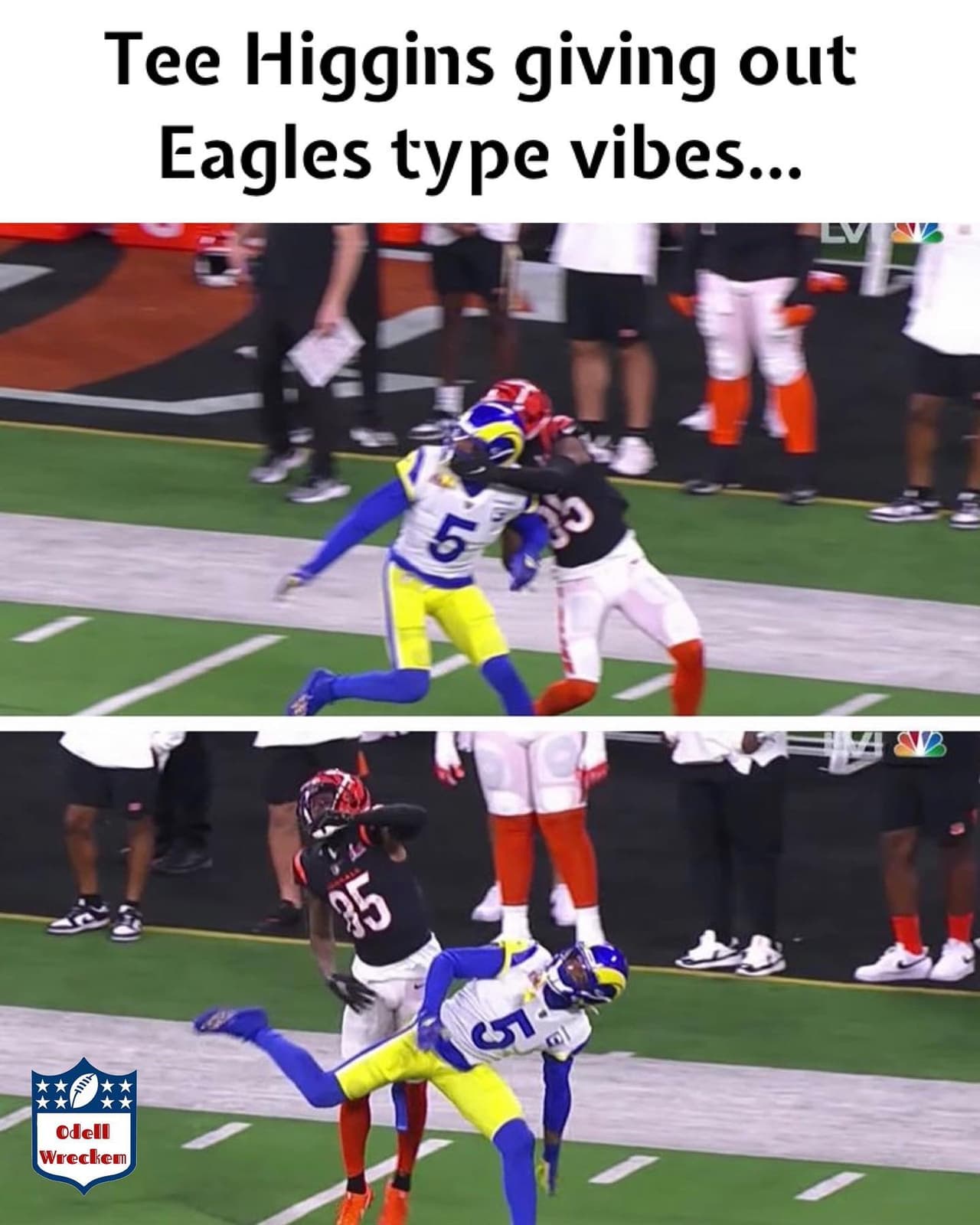 Disfruta los mejores memes del Super Bowl LVI, donde Los Angeles Rams levantaron el Vince Lombardi sobre Cincinnati Bengals y el show de medio tiempo estelarizado por Eminem, 50 Cent, Dr. Dre, Kendrick Lamar y Mary J. Blige, se llevó todas las palmas y también todos los memes.