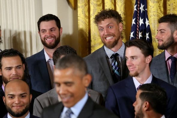 Obama recibió al equipo en la Casa Blanca por tercera vez en cinco años.