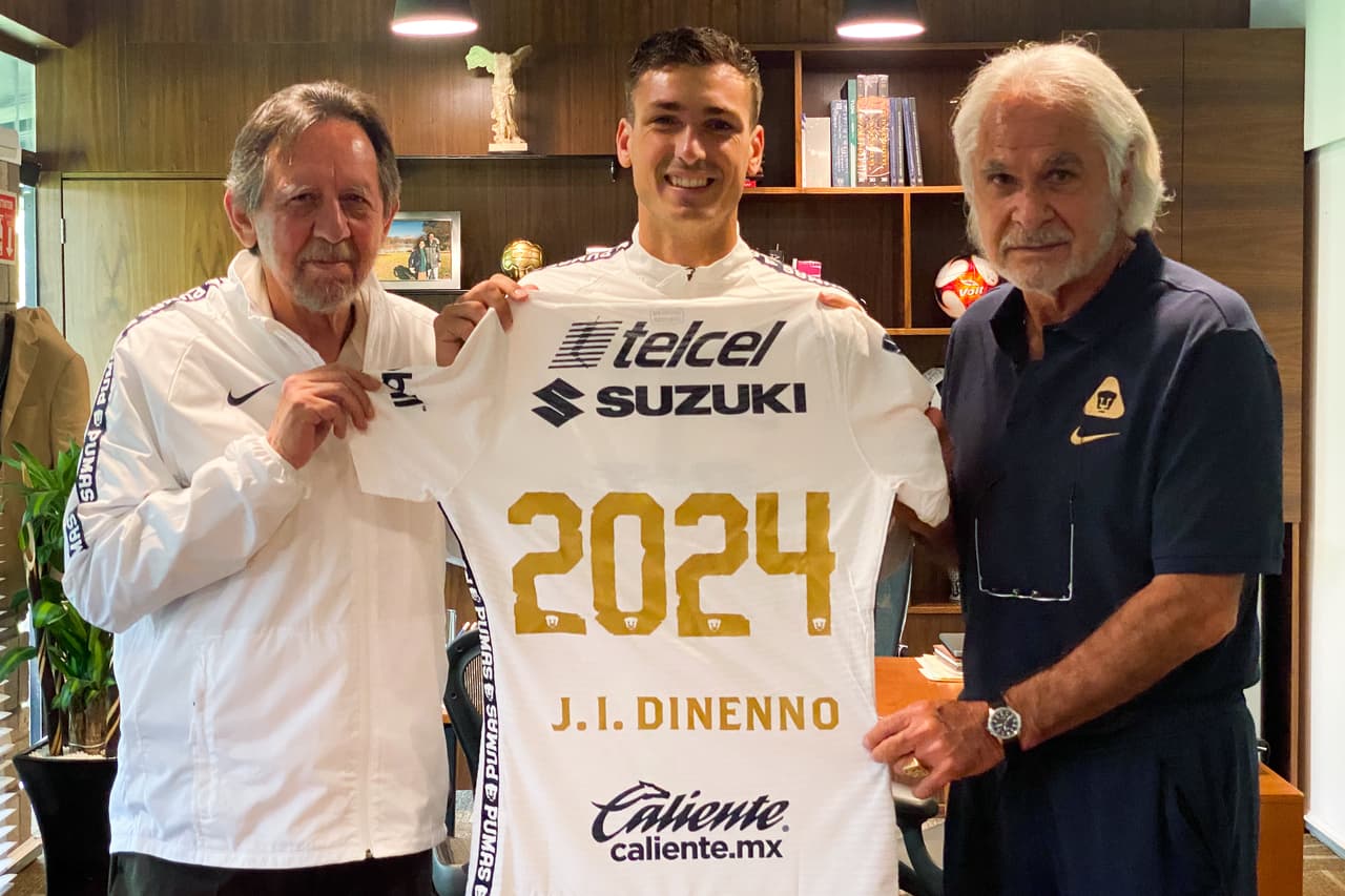 Juan Ignacio Dinenno renueva con los Pumas hasta 2024