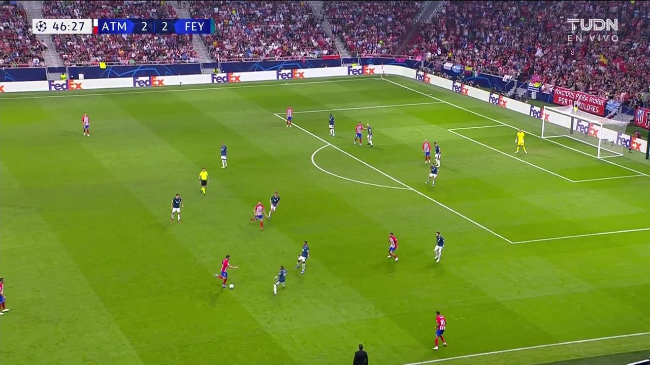 ¡GOL!  anota para Atlético de Madrid. Álvaro Morata