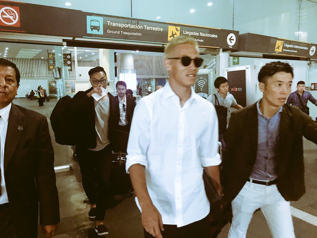 Keisuke Honda llegó a México para integrarse a Pachuca