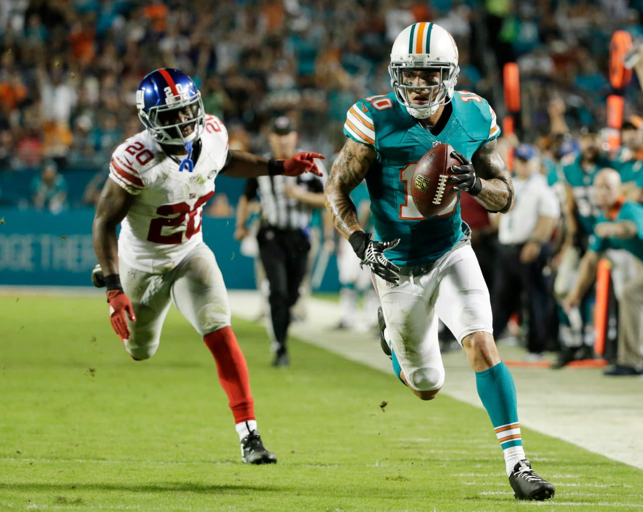 Valiosa victoria para los Giants sobre los Dolphins 31-24, para empatar en la cima de la loca NFC Este.