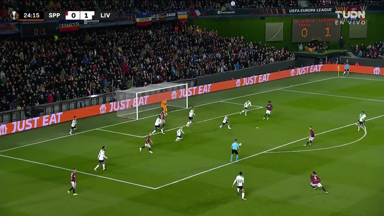 ¡GOL!  anota para Liverpool. Darwin Núñez