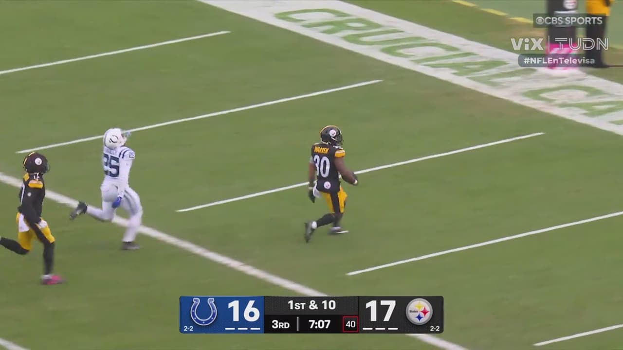 ¡Explota Jaylen Warren! Touchdown de Steelers ante Colts