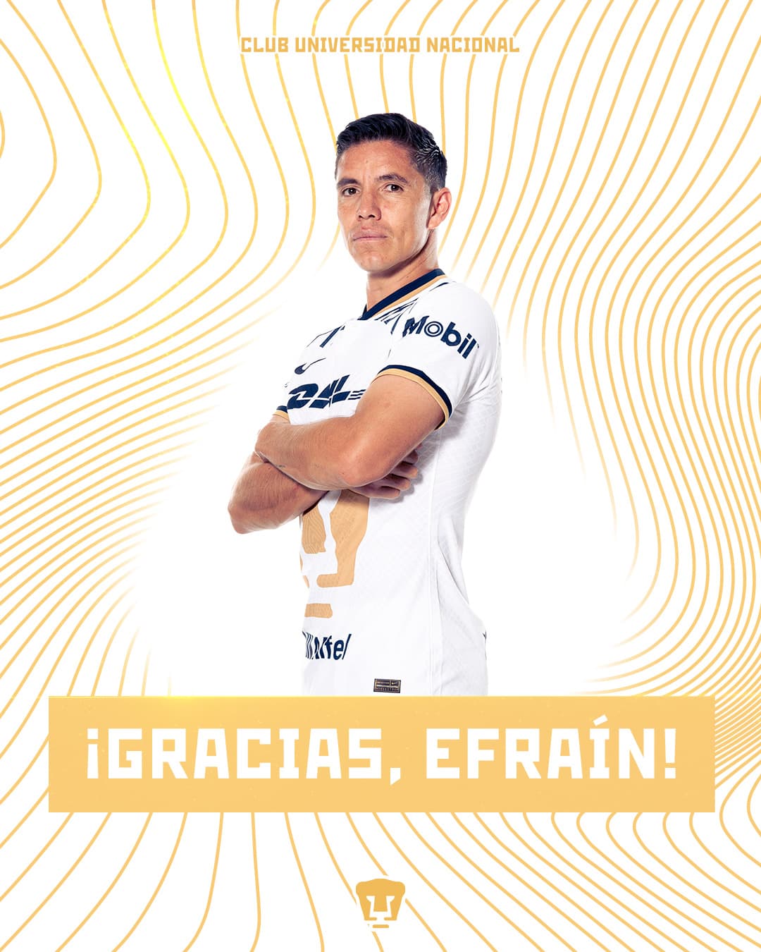 Pumas anuncia la baja de su capitán Efraín Velarde