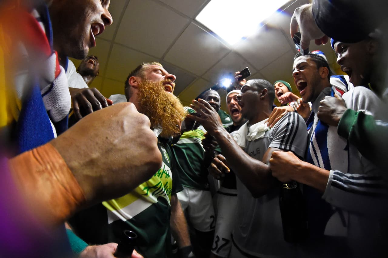 Alegría y júbilo entre los jugadores de Portland Timbers.