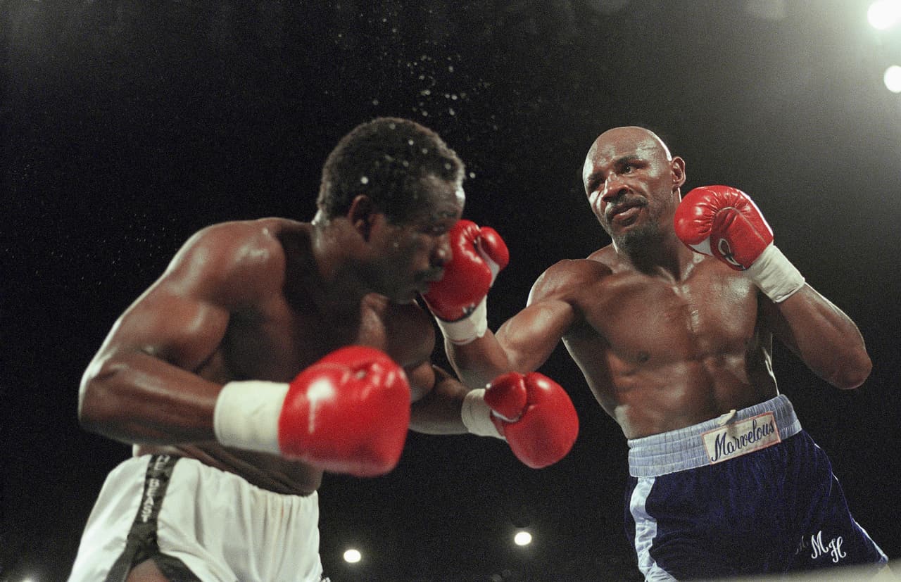 Marvin Hagler versus John 'The Beast' Mugabe en 1986.