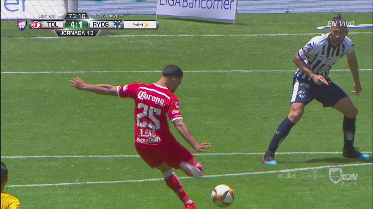 ¡Goleada! Alexis Canelo marca el 4-1 sobre Monterrey con disparo de larga distancia