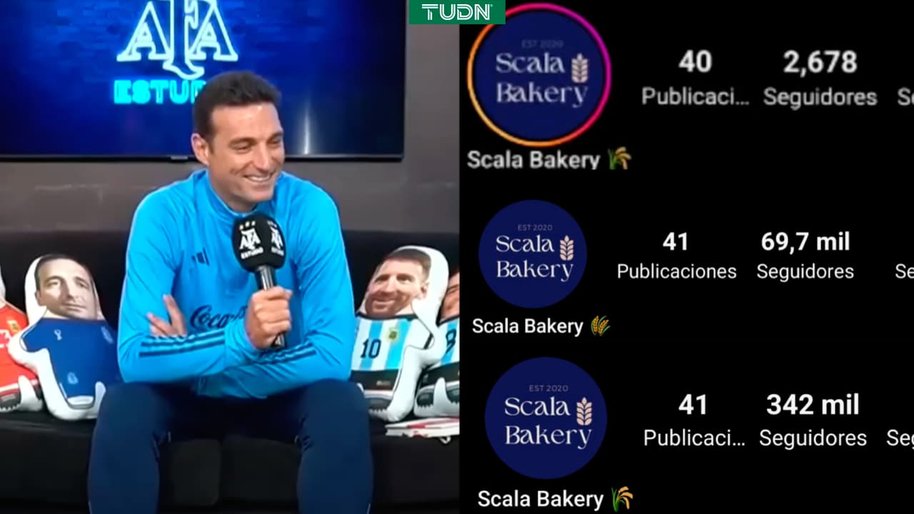 Scaloni promocionó a Scala Bakery.
