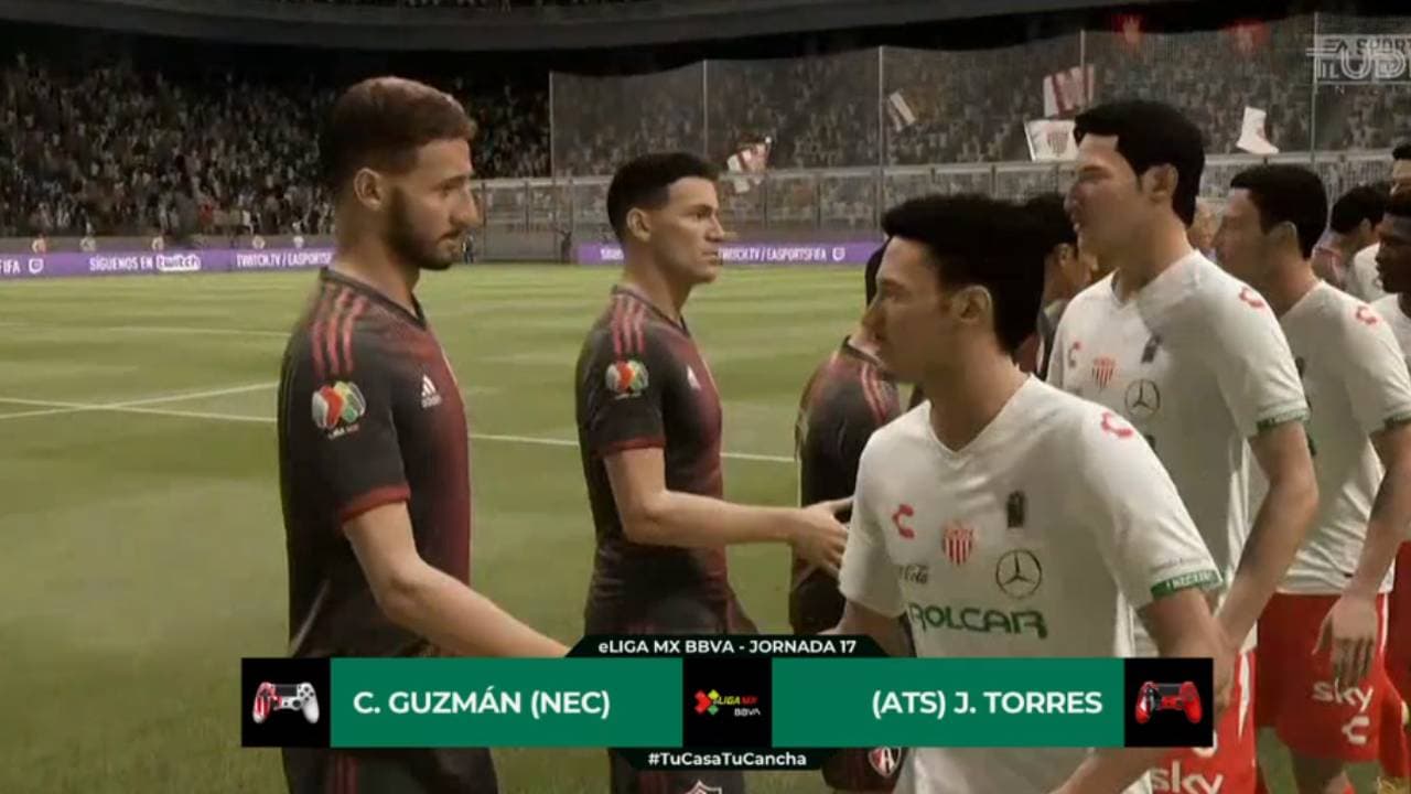 Carlos Guzmán cayó por la mínima ante Jairo Torres y por el momento los rojinegros son octavos en la tabla general del futbol virtual.
