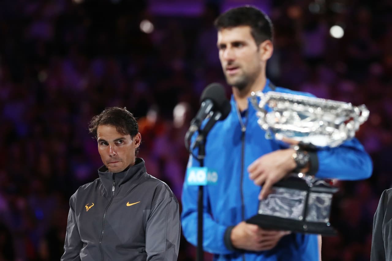 Rafael Nadal y Novak Djokovic en el Abierto de Australia 2019.