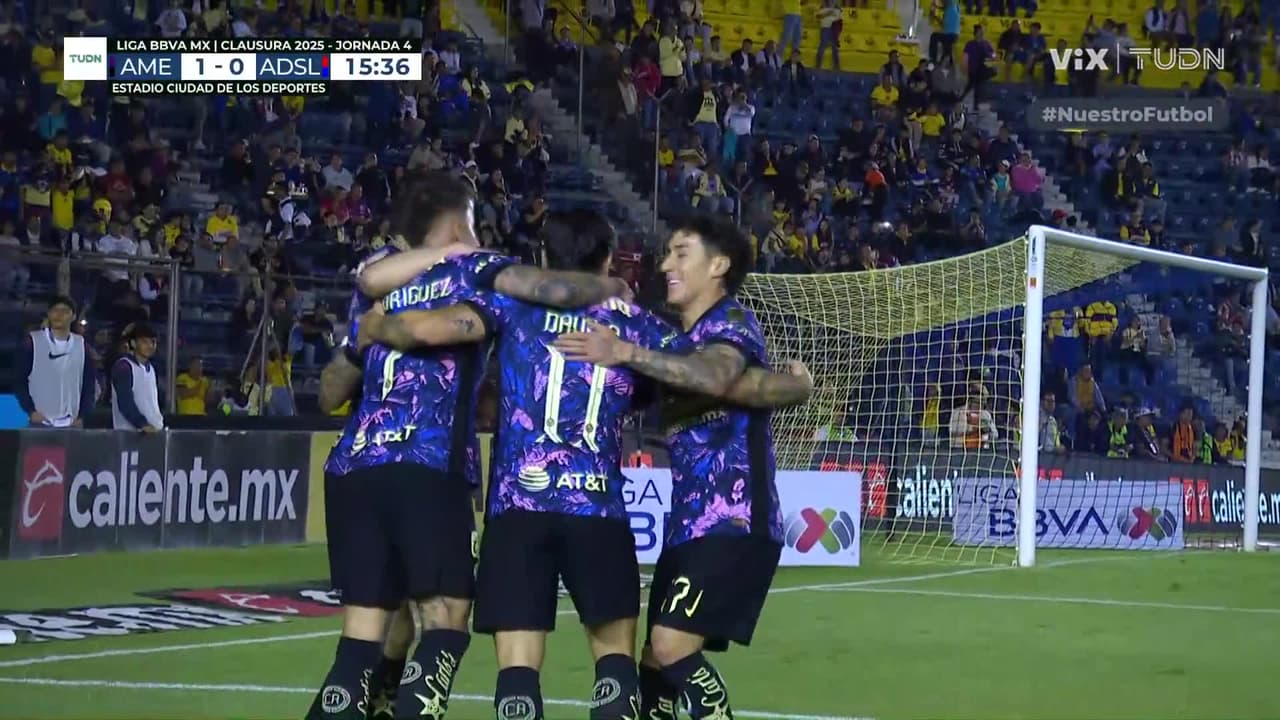 ¡Golazo del América! Víctor Dávila pone el 1-0 vs. San Luis