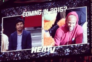 Floyd Mayweather Jr. y Manny Pacquiao se encontraron en Miami