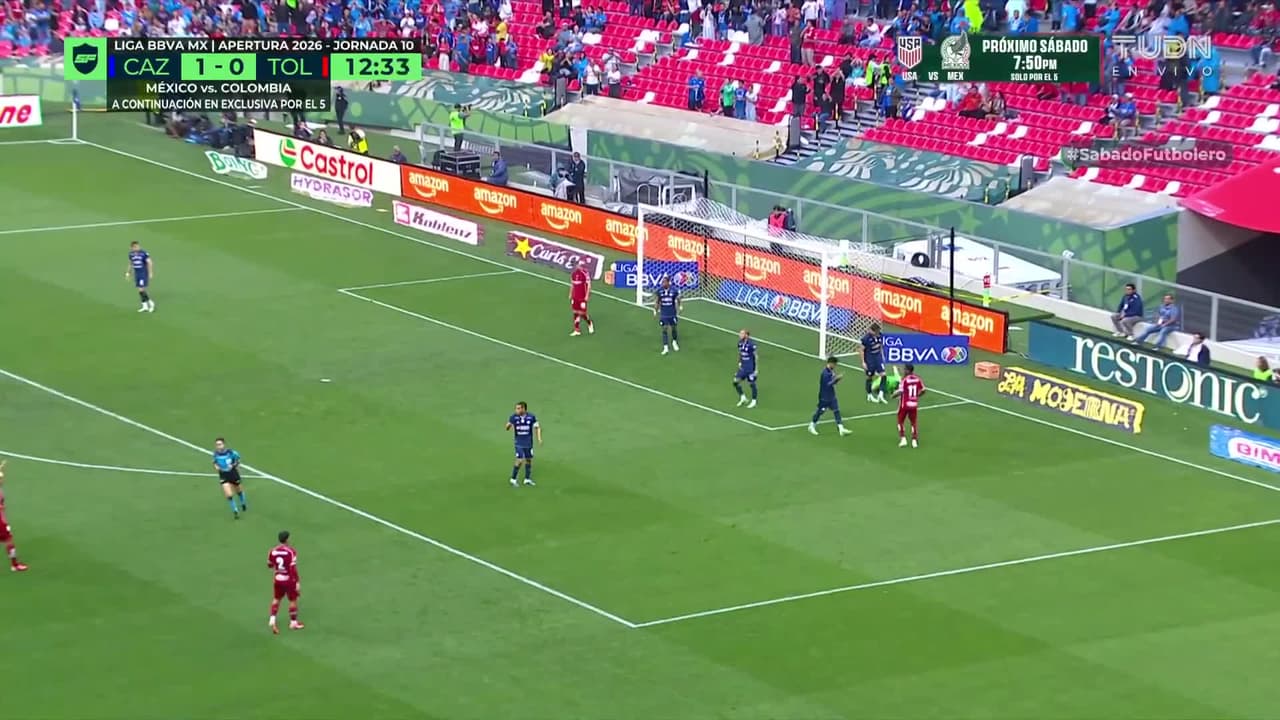 ¡Uyyyyyy! Toluca busca responder rápido y Helinho ya avisa al Cruz Azul con este disparo