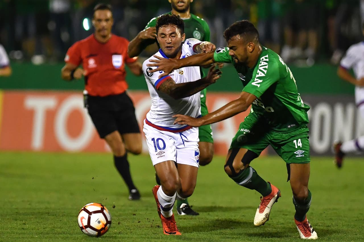 Chapecoense vs. Nacional en la Copa Libertadores 2018.
