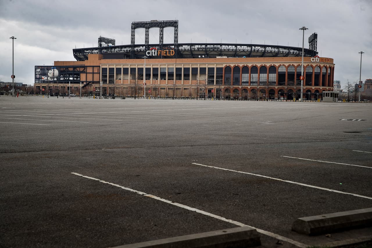 El estacionamiento del Citifield, hogar de los New York Mets,