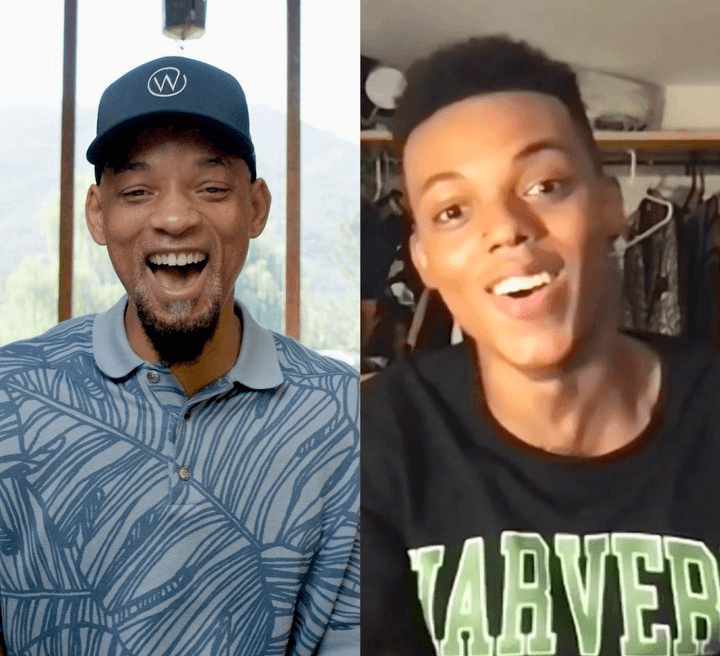 La estrella de Hollywood sorprendió al quien será su relevo a través de una videollamada.