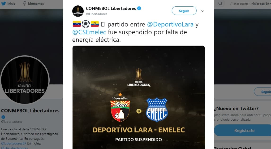 La Conmebol especificó que el partido será jugado este viernes.