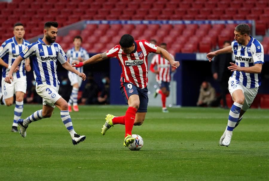 Con gol de Luis Suarez, el Atlético de Madrid se impone en el Wanda Metropolitano ante el Alavés, durante la Jornada 28 de LaLiga. El 'Pistolero' suma 19 goles en 25 partidos con los 'Colchoneros', ¡imparable!