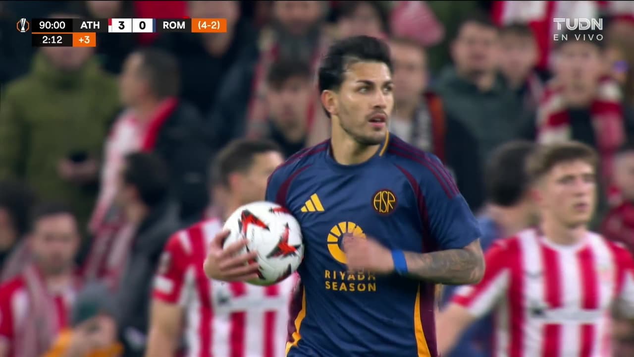 ¡Gol de la Roma! Paredes descuenta y van por la épica remontada