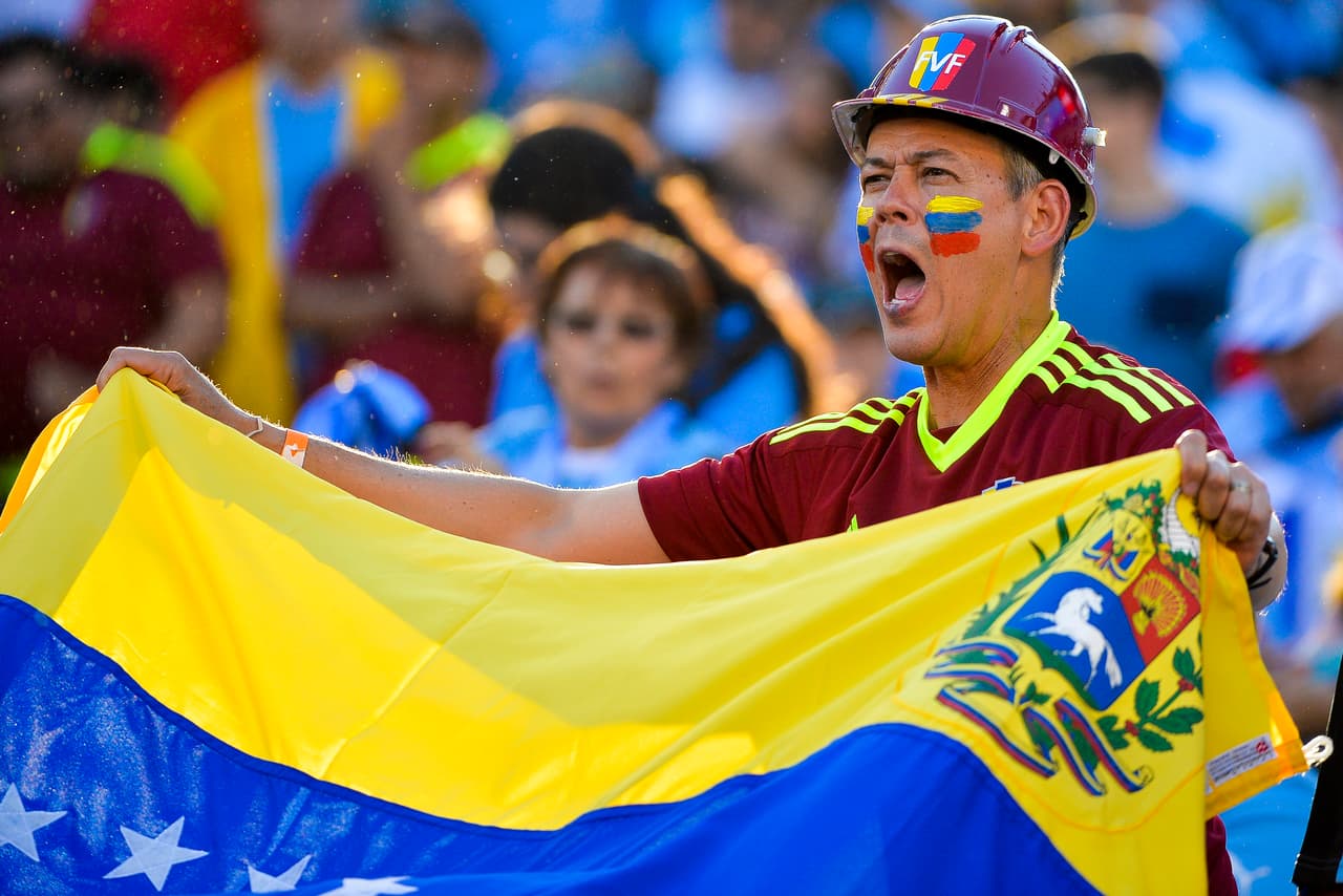Seguidores de la selección de Venezuela presentes en Filadelfia.