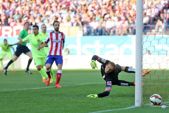 Al minuto 65 el argentino metió un disparo pegado al poste izquierdo del arco del Atlético de Madrid para vencer al guardameta colchonero.