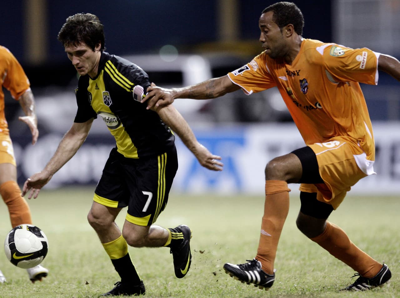 No sólo la rompió en la Copa Libertadores, también jugó la CONCACAF Champions League, aquí en un partido contra el Islanders de Puerto Rico.