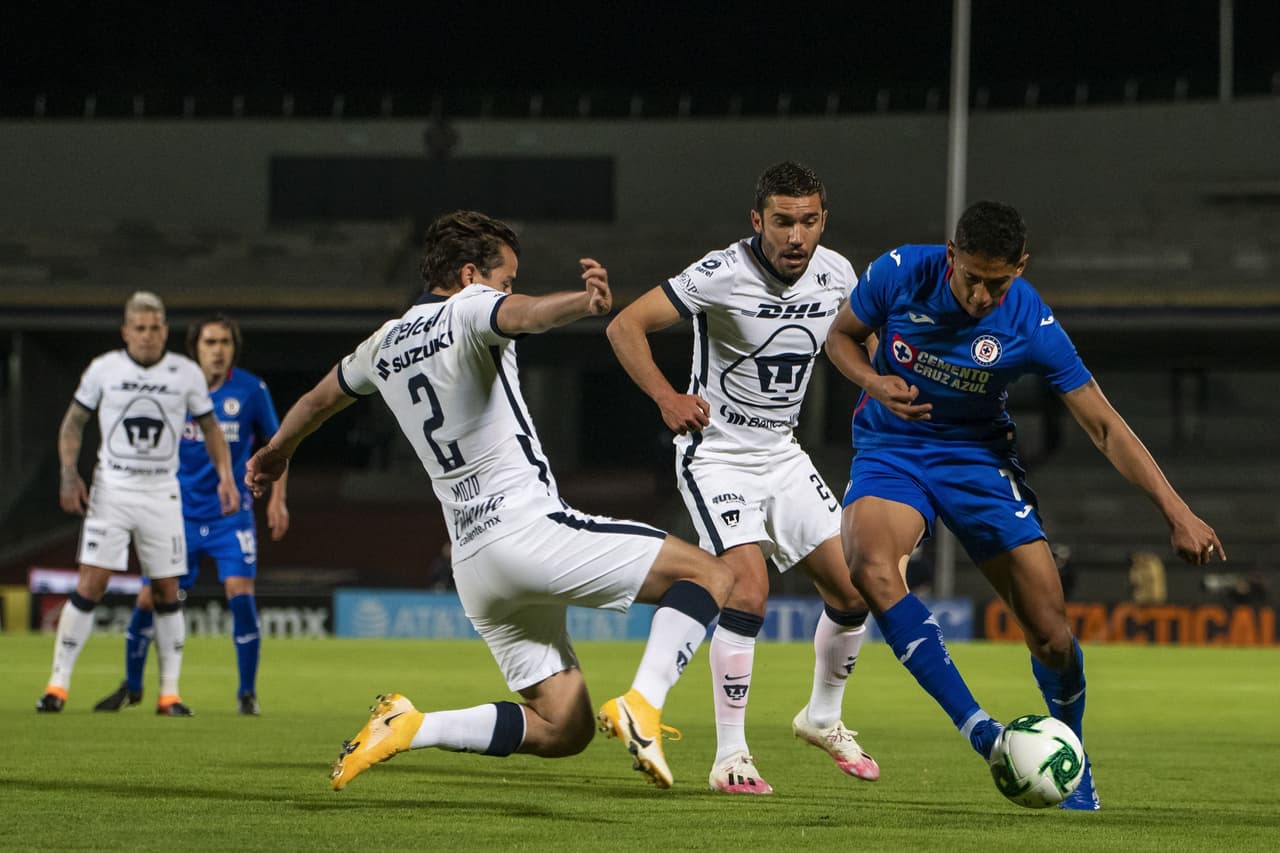 Con goles de Juan Dinneno al 4 y 37, Carlos González al 41 y Juan Pablo vigón al 89, Pumas gana 4-0 a Cruz Azu y consiguen la mayor remontada en la historia del futbol mexicano.