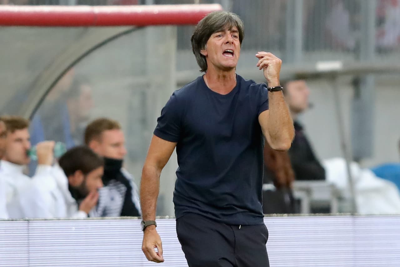 KLAGENFURT, AUSTRIA - JUNE 02: Joachim Loew, head coach of the German national team reacts during the International Friendly match between Austria and Germany at Woerthersee Stadion on June 2, 2018 in Klagenfurt, Austria. (Photo by Alexander Hassenstein/Bongarts/Getty Images)