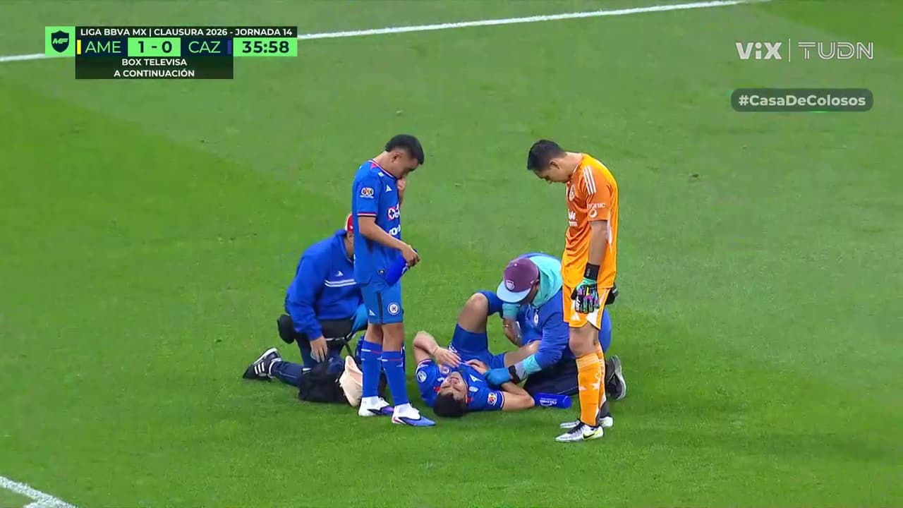 Fuerte lesión: Momento exacto donde Nico Ibáñez se rompe vs. América