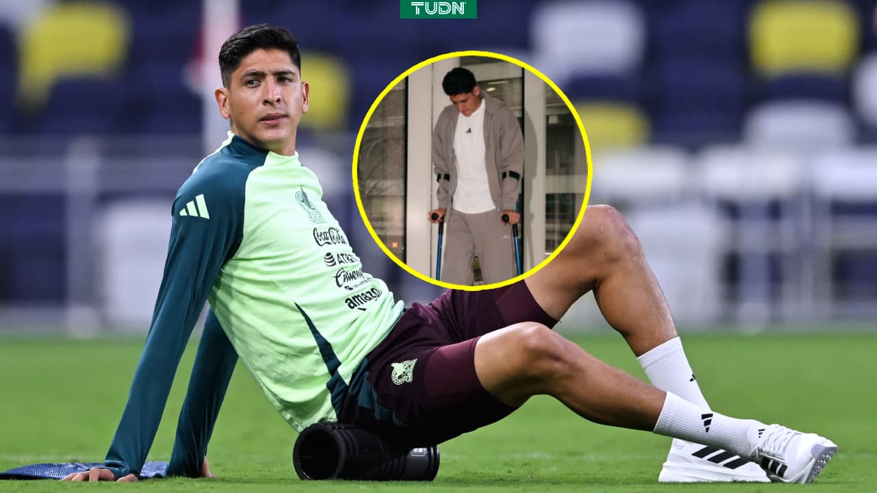 En muletas: Así reapareció Edson Álvarez tras su operación de tobillo